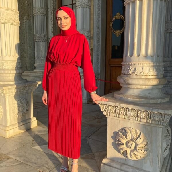 Lina Elbise Kırmızı