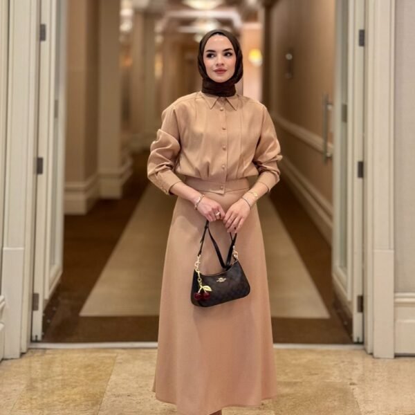 Farah Etekli Takım Camel Renk
