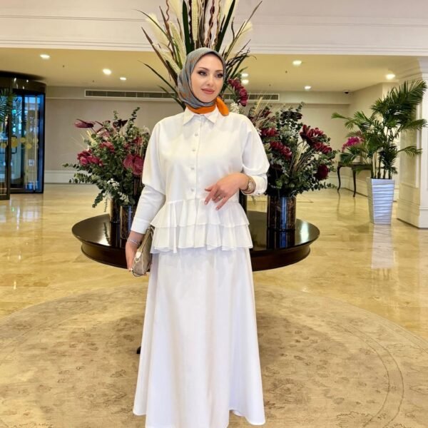 Lina Etekli Takım Beyaz
